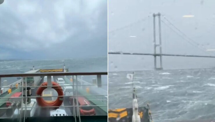Feribot fırtınada sürüklendi… Yolcular denizin ortasında mahsur kaldı!