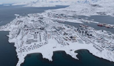 Grönland adası, havadan görüntülendi
