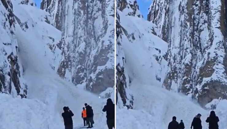 Hakkari-Van karayoluna çığ düştü