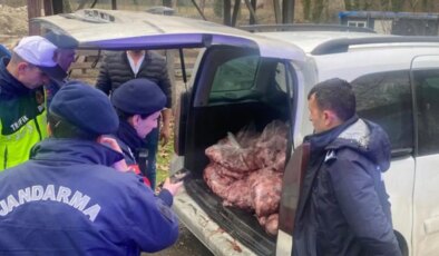 Hepsini yurttaşlara yedireceklerdi: Jandarma 450 kilo ‘bozuk eti’ yakaladı!