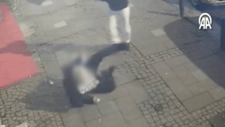 İstanbul dehşet anları… Yolda yürürken tekmeli saldırıya uğradı!