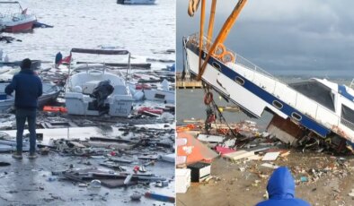 İstanbul Valiliği fırtınanın bilançosunu açıkladı ve uyardı: 89 çatı uçtu, 97 sefer iptal edildi, 45 tekne zarar gördü!