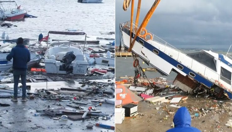 İstanbul Valiliği fırtınanın bilançosunu açıkladı ve uyardı: 89 çatı uçtu, 97 sefer iptal edildi, 45 tekne zarar gördü!