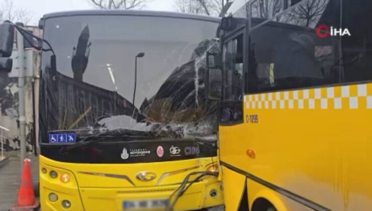 İstanbul’da iki otobüs kafa kafaya çarpıştı: Yaralılar var!
