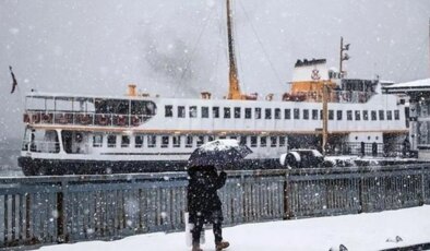 İstanbul’da ‘kar’ alarmı sonrası bazı vapur seferleri iptal!
