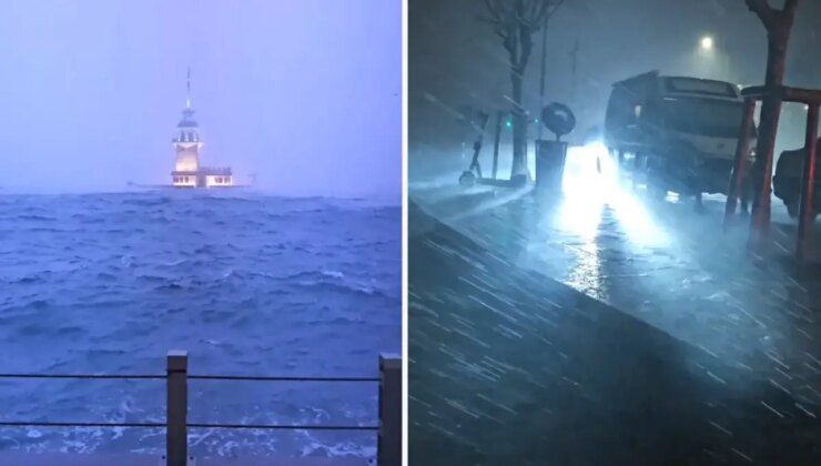 İstanbul’da kuvvetli yağmur ve şiddetli rüzgar etkili oldu