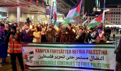 İsveç’te Filistin’e destek yürüyüşü