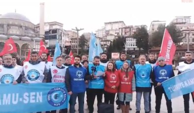 Kamu emekçilerinden Rize’de protesto: ‘Kimse emekli olmak istemiyor’