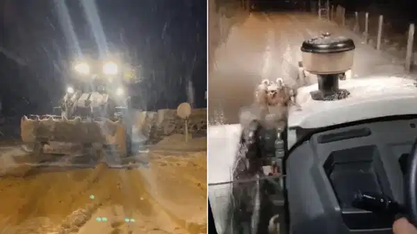 Karda mahsur kalan 50 işçi kurtarıldı