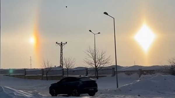 Karlıova’da ‘yalancı güneş’ görüntülendi