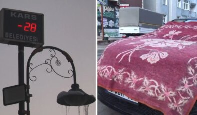 Kars resmen buz tuttu: Termometreler eksi 28’i gösterdi!