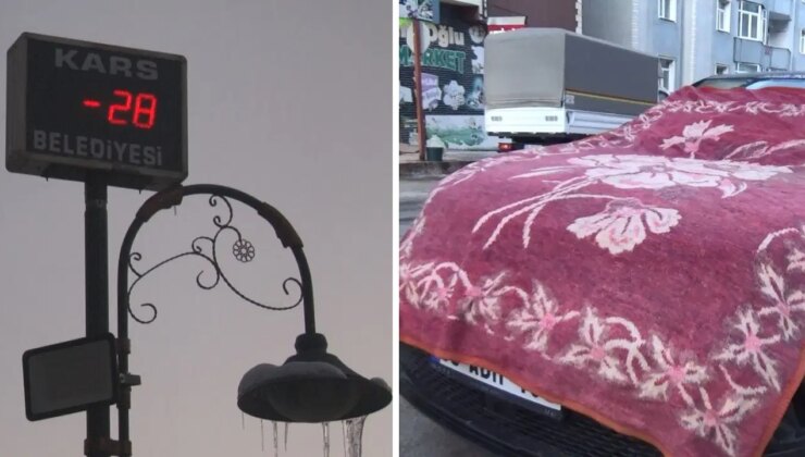 Kars resmen buz tuttu: Termometreler eksi 28’i gösterdi!