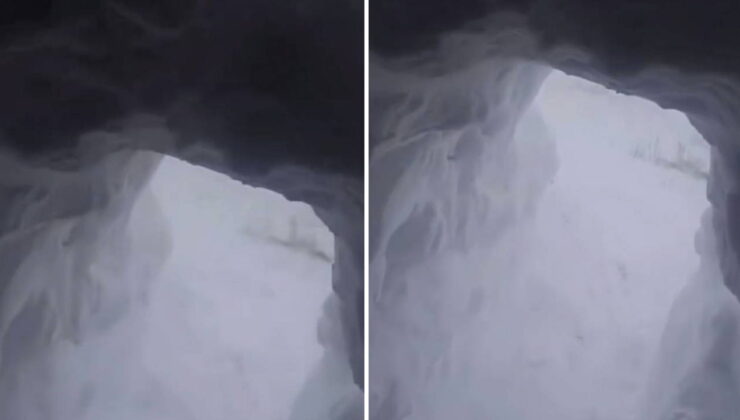 Kars’ta kar esareti: Kapılar kapandı, evlere tünellerle giriliyor!