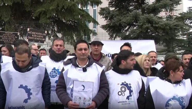 Mühendislerden Çalışma Bakanlığı önünde eylem: ‘Her seferinde biz enflasyona eziliyoruz’