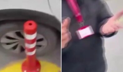 O anlar kamerada: Ehliyet sınavından 7’nci kez kaldı, ortalığı birbirine kattı