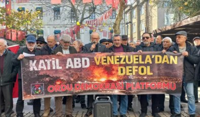 Ordu’da ABD’nin Venezuela’ya saldırısı protesto edildi