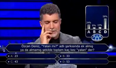 Özcan Deniz’e kendi şarkısı soruldu: Joker kullanarak yanıtladı