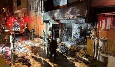 Sarıyer’de motosiklet tamirhanesi alev alev yandı: 1 yaralı