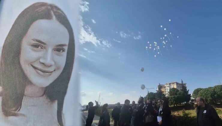 Sıla’nın hayatını kaybettiği yolda çelenkler dizildi, beyaz balonlar gökyüzüne bırakıldı