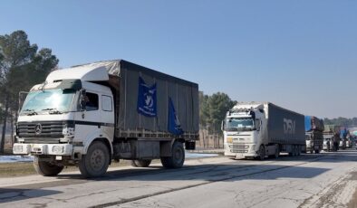 Suriye hükümeti, Aynularab’a 24 araç yardım malzemesi gönderdi