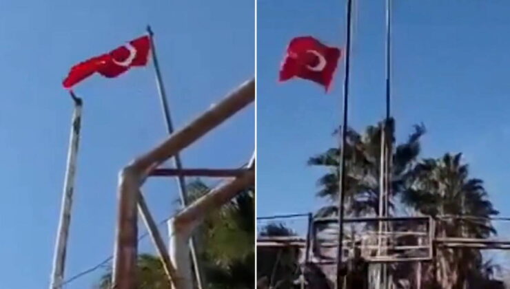 Suriye sınırında büyük provokasyon: Türk bayrağını indirdiler
