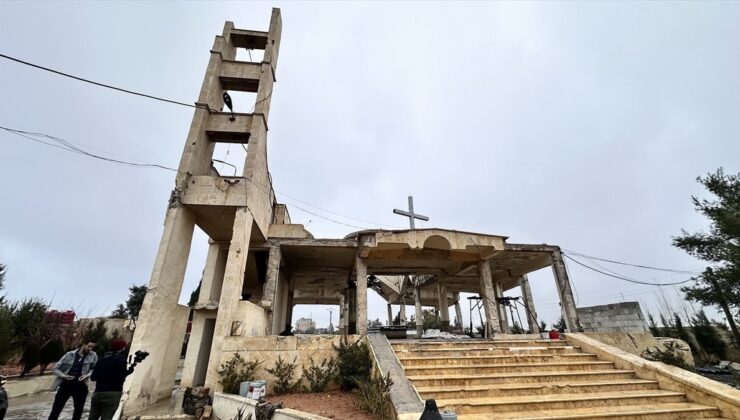 Suriye’de SDG’nin atölyeye çevirdiği kilise görüntülendi
