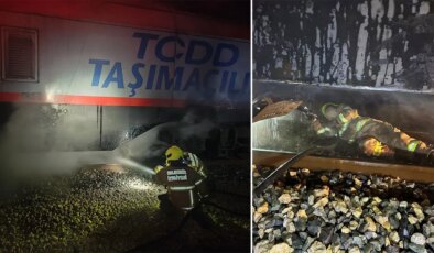 Susurluk’ta yük treninde yangın paniği
