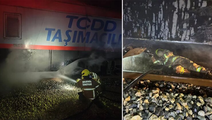 Susurluk’ta yük treninde yangın paniği