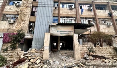 Terör örgütü YPG/SDG’nin Halep’te karargaha çevirdiği hastane görüntülendi