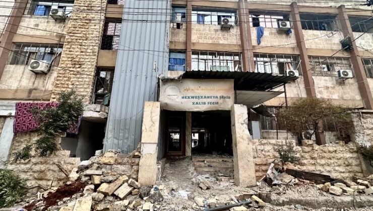 Terör örgütü YPG/SDG’nin Halep’te karargaha çevirdiği hastane görüntülendi