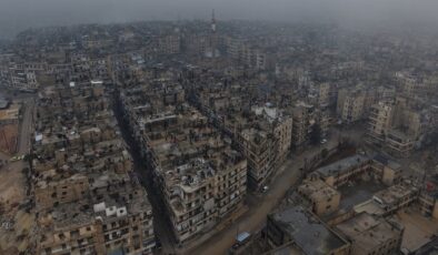 Terörden temizlenen Halep’in Şeyh Maksud Mahallesi havadan görüntülendi