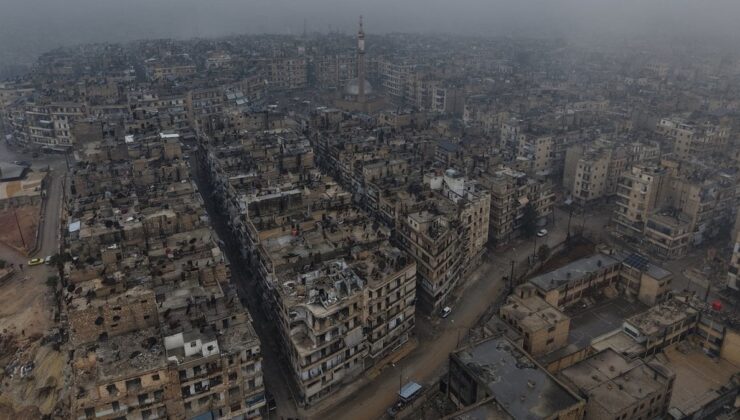 Terörden temizlenen Halep’in Şeyh Maksud Mahallesi havadan görüntülendi