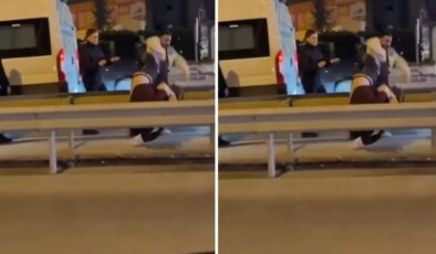 Trafiğin ortasında birbirlerine acımadan vurdular! İşte o anlar