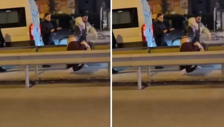 Trafiğin ortasında birbirlerine acımadan vurdular! İşte o anlar