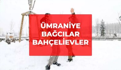 Ümraniye, Bağcılar, Bahçelievler okullar tatil mi? 2 Ocak 2026 Son Dakika yarın okullar tatil mi?