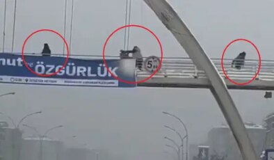 Üst geçitte kar topu atan çocukları darbeden şahıs tutuklandı