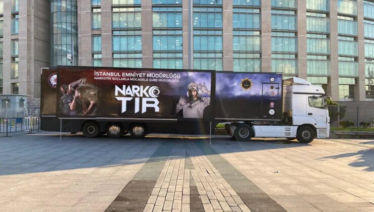 Uyuşturucu soruşturması sürerken Çağlayan Adliyesi önüne ‘Narko TIR’ getirildi