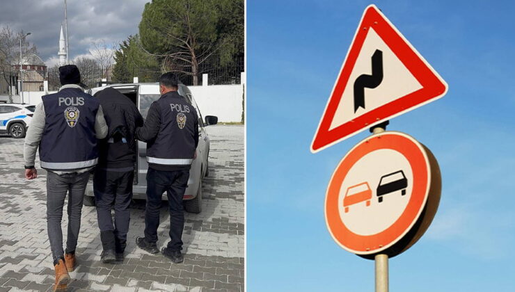 Uyuşturucu tacirinden akılalmaz yöntem: Uyuşturucuyu trafik tabelalarına bıraktı