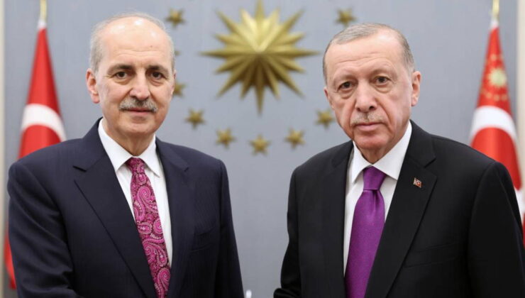 AKP’li Cumhurbaşkanı Erdoğan, TBMM Başkanı Kurtulmuş’u kabul etti