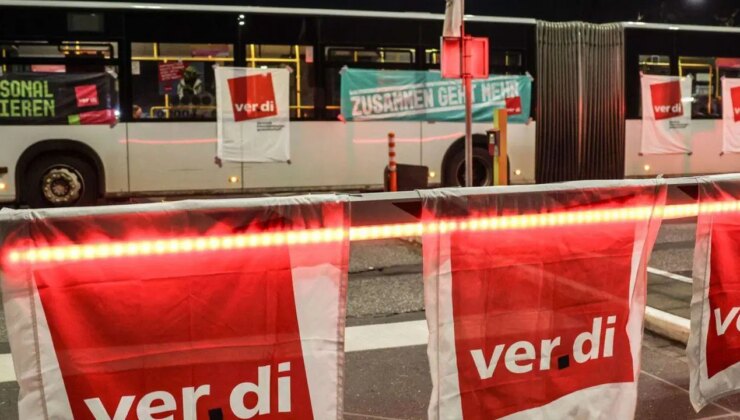 Almanya’da toplu taşıma grevi: Şehirlerde trafik kaosu