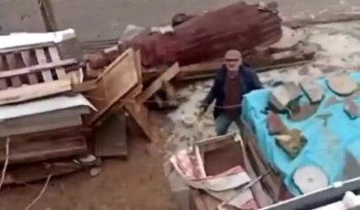 Arnavutköy’de komşuların kavgası kamerada