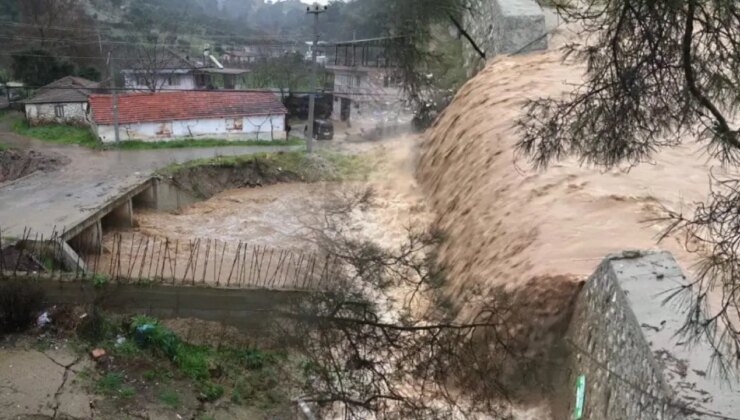 Aydın’da dereler taştı! 9 ev tahliye edildi
