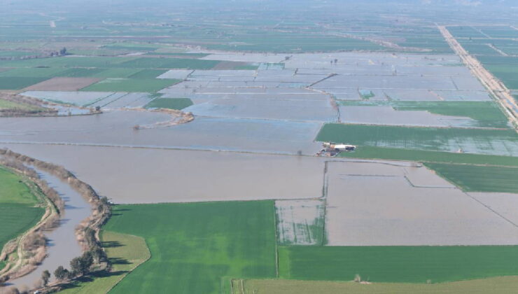 Büyük Menderes Nehri taştı, yüzlerce dönüm tarım arazisi sular altında kaldı!