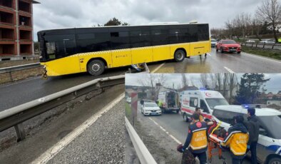 Büyükçekmece’de İETT otobüsü kaza yaptı: Yaralılar var!