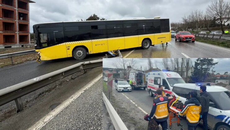 Büyükçekmece’de İETT otobüsü kaza yaptı: Yaralılar var!