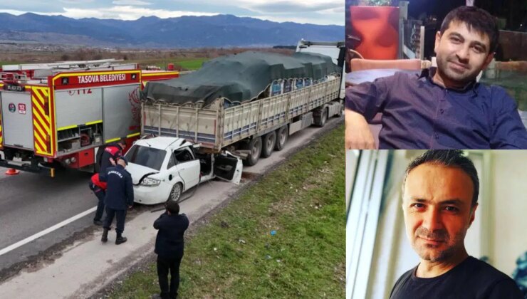 Cenaze yolunda feci kaza… TIR’a ok gibi saplandı!