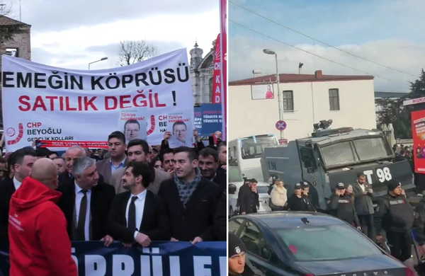 CHP’den köprülerin özelleştirilmesine karşı Beşiktaş’ta polis ablukası altında eylem!