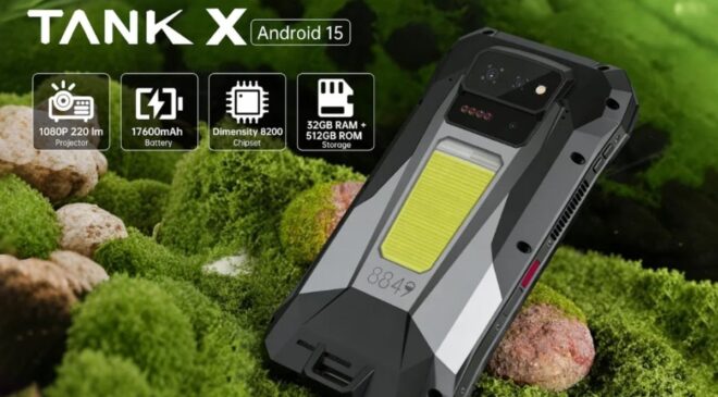 Dahili projeksiyona sahip telefon: 8849 TANK X