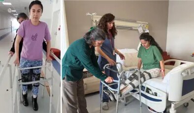 Depremde omuriliği ezilen Cansu, 3 yıl sonra ayağa kalktı