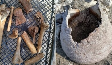 Eğirdir Gölü’nün suyu çekilen kıyı kesiminde insan kemikleri bulundu